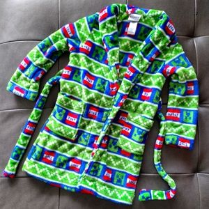 Minecraft Bathrobe TNT Fleece with Pockets Boy's Size 6
